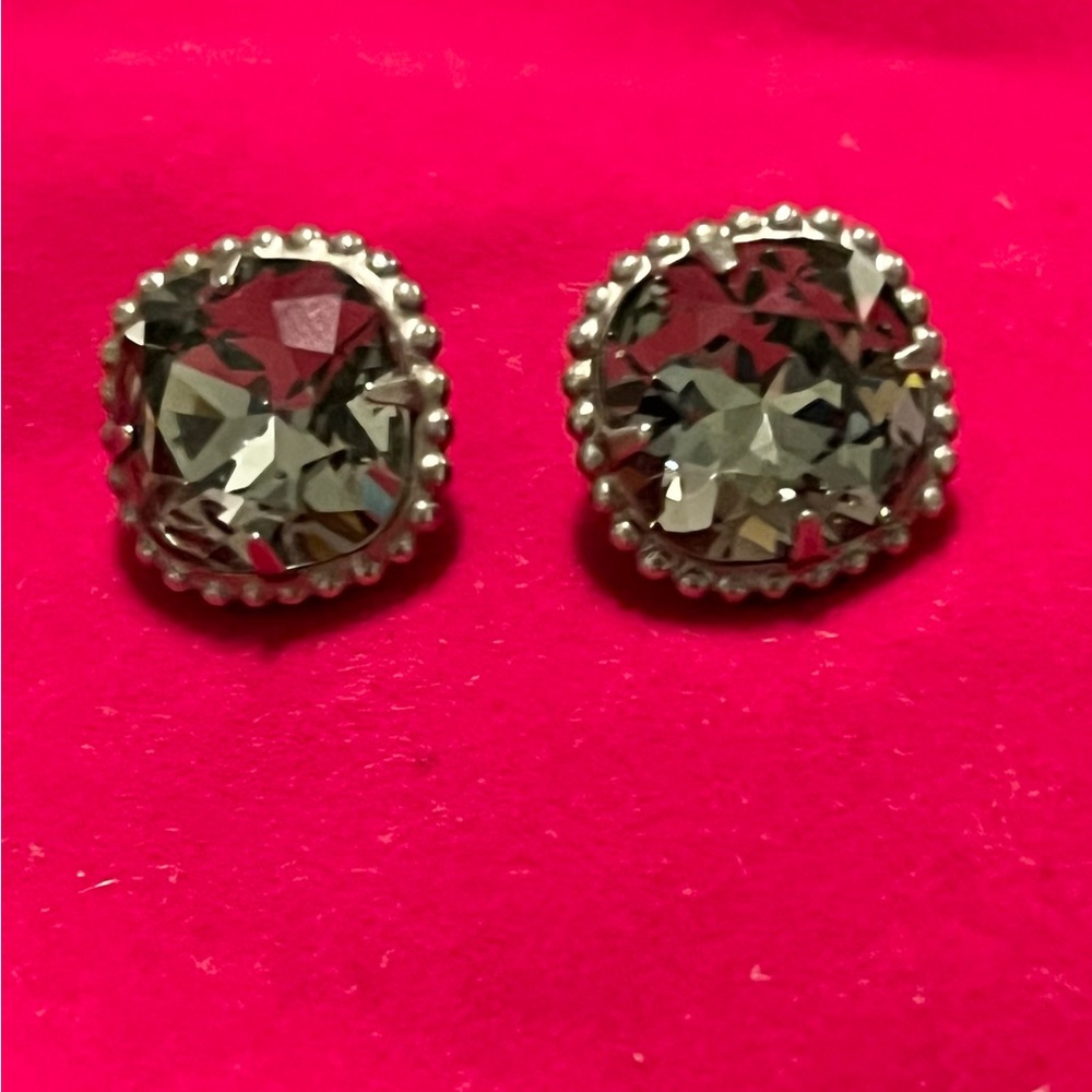 Sorrelli Cushion Cut Solitaire Stud Earrings